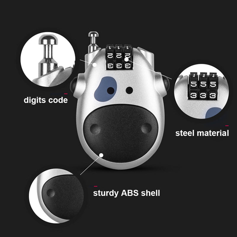 Adjustable Cable Security Combination Coded Lock