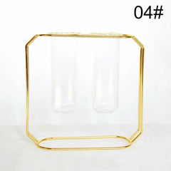 Creative golden Glass Vase