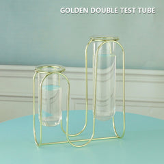 Creative golden Glass Vase