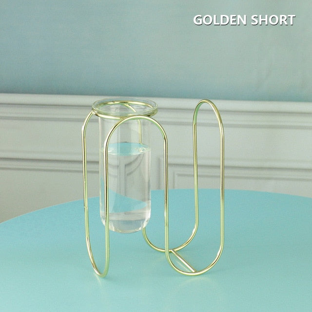 Creative golden Glass Vase