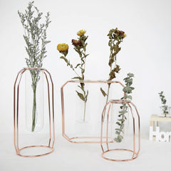 Creative golden Glass Vase