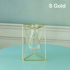 Creative golden Glass Vase